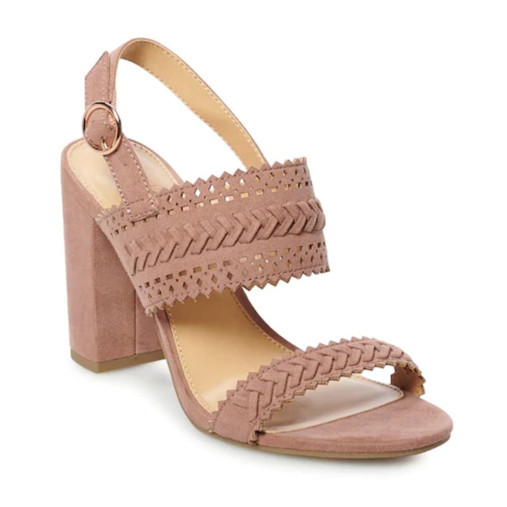 LC Lauren Conrad Streusel Muave High Heel Sandals - Picture 2 of 2